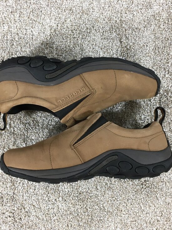 Merrell Jungle Moc Nubuck Slip On Shoes Mens Size 9.5 W Wide Brown J63839W main image 7